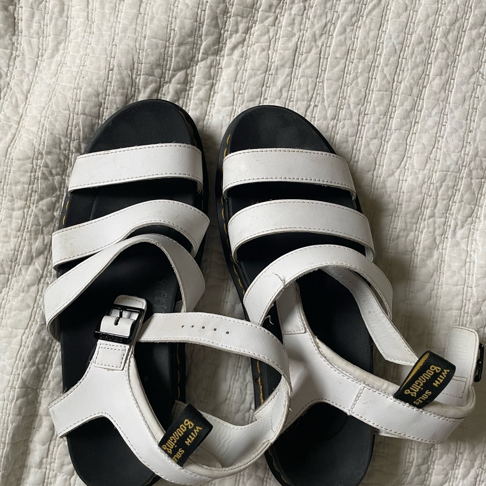 Dr. Martens Black and White Chunky Sandals